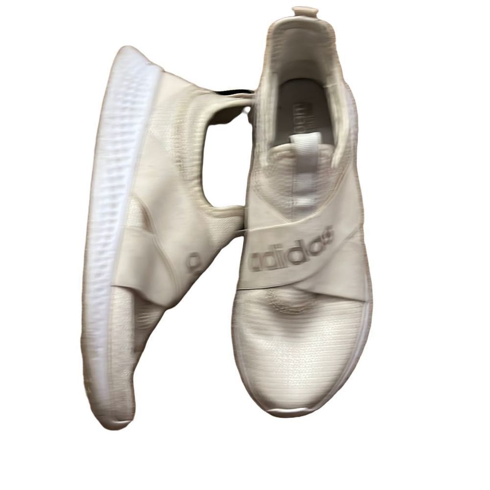 Adidas Cloudfoam Cream Color Slip On Sneakers - image 1